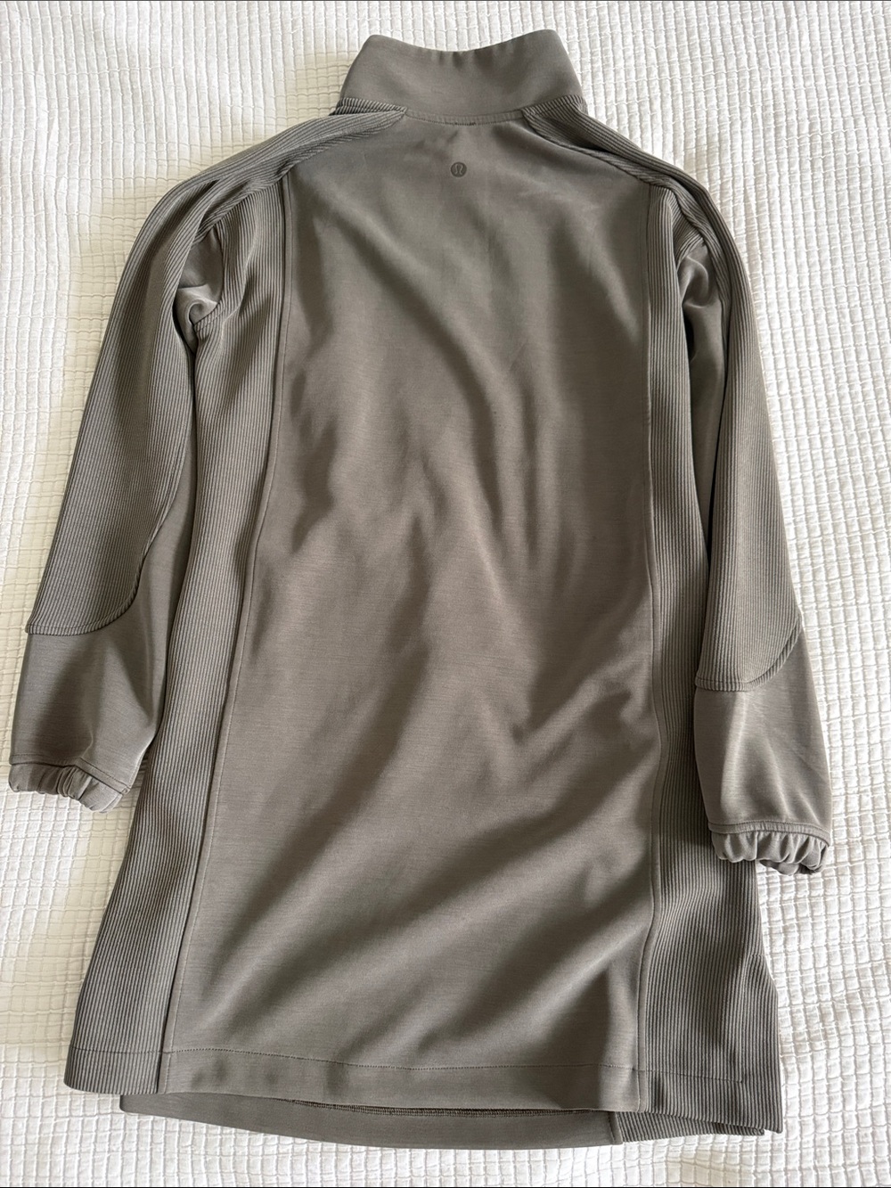 Lululemon Softstreme Half-Zip Mini Dress - Olive Brown - S - Picture 10 of 11